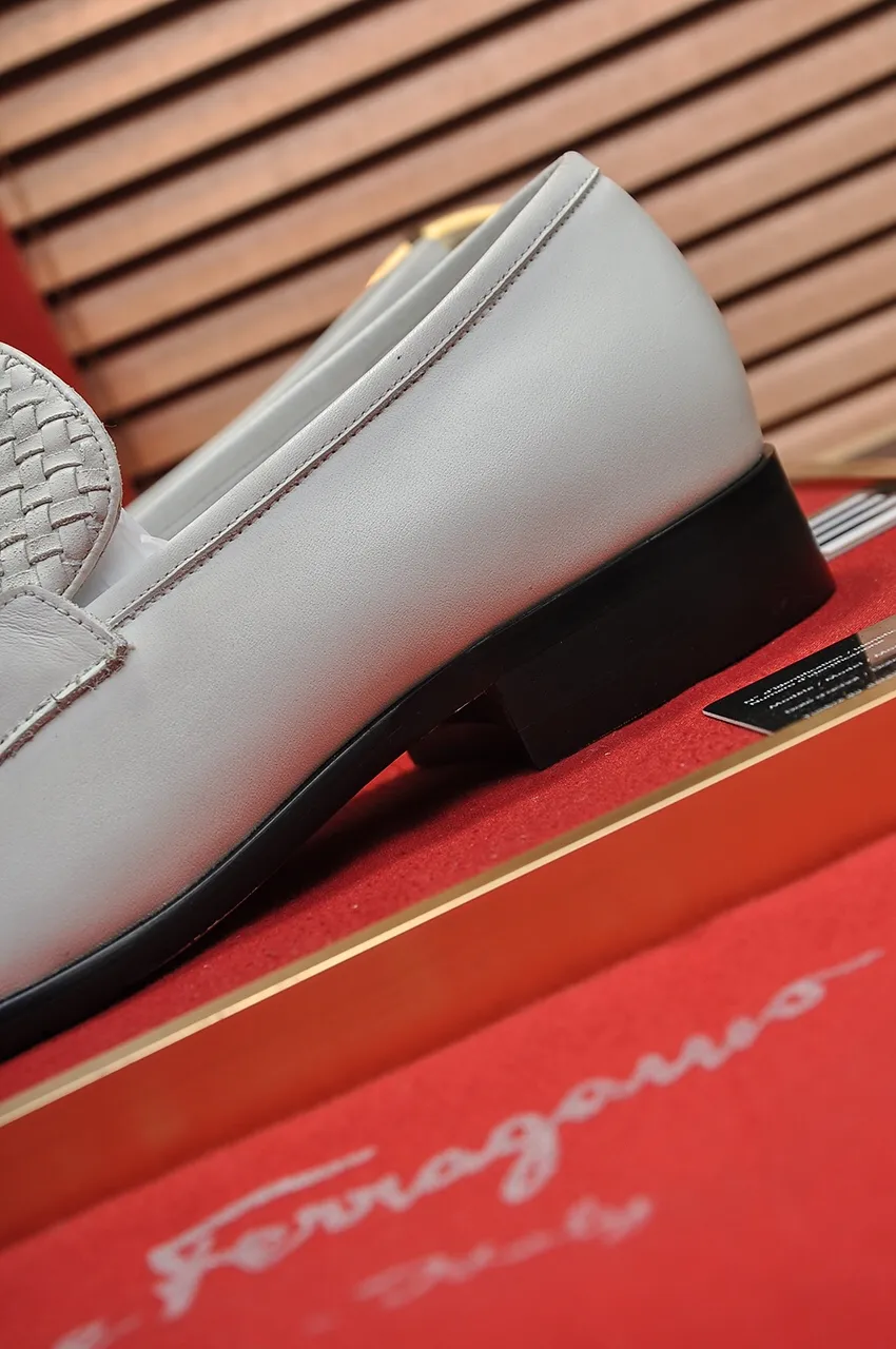 Men's shoes 💰560💶[Ferragamo/Ferragamo] The latest model in the counter. Original imported high-quality cowhide with open sides + imported 🐂 cowhide lining, original luxury metal buckle + original combination outsole. Comparative and stress-free 38--45 (customized for 45)
